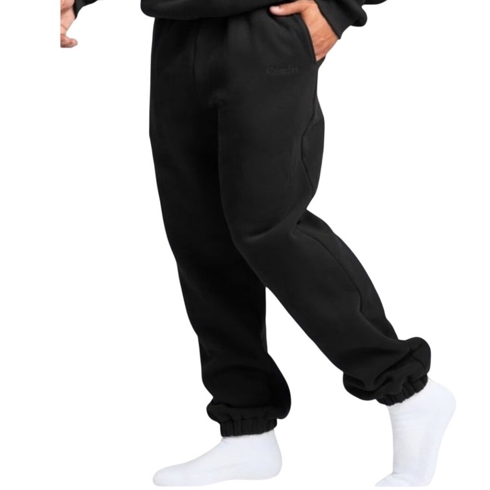 COMFRT Signature Black Heavyweight Fleece Jogger Sweatpants Men's 2XL Oversized